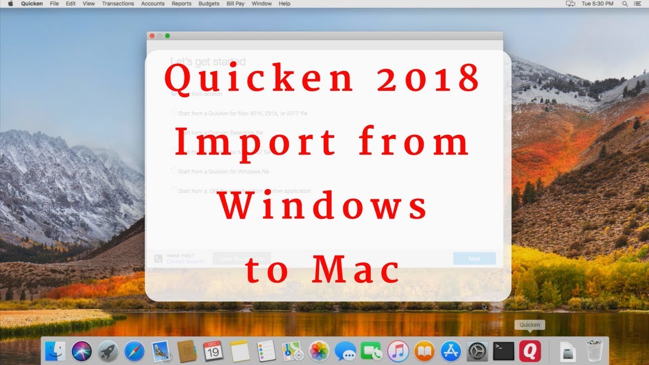 quicken mac to windows conversion